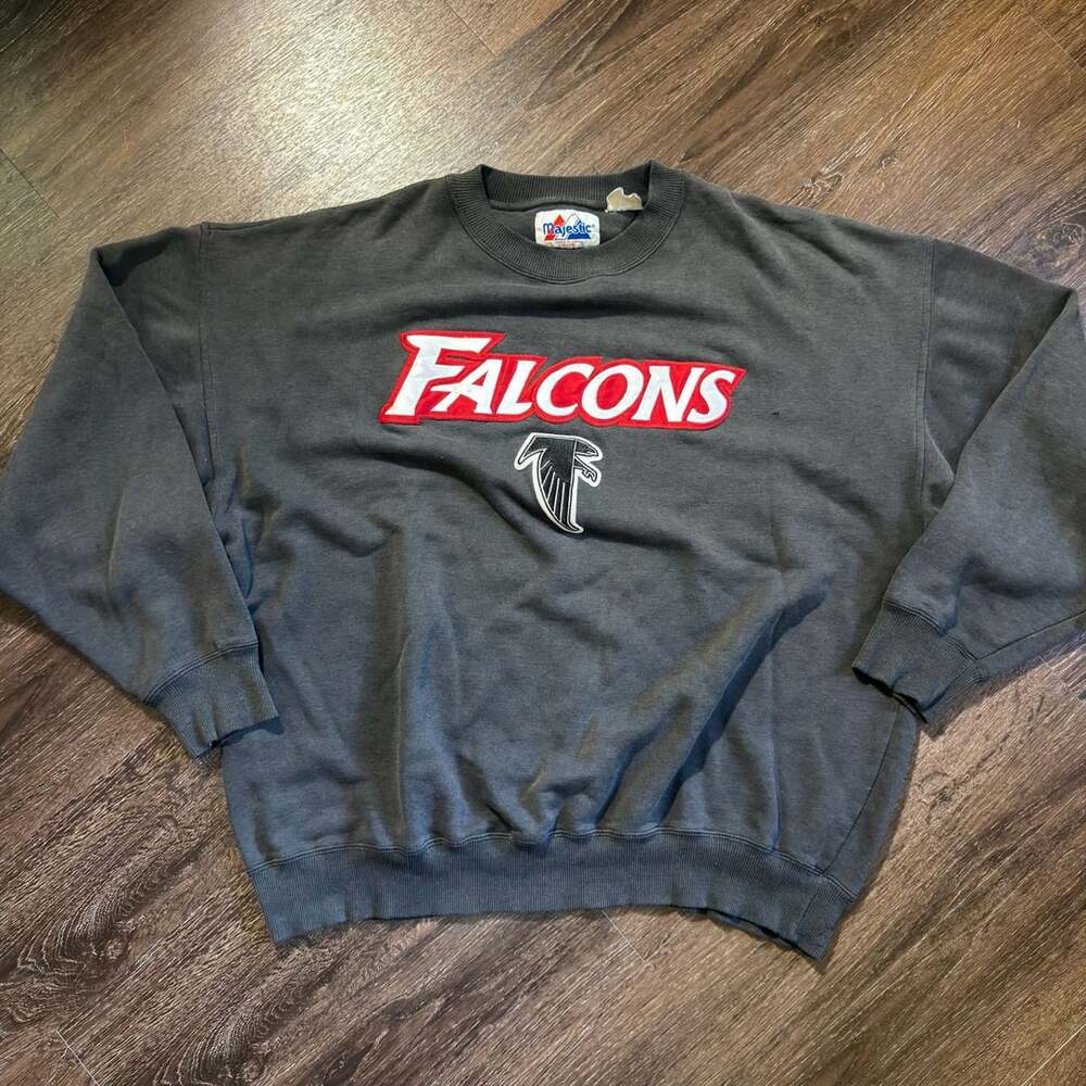 Essential Vintage Majestic Beautiful Fade Atlanta Falcons Sweatshirt Size XXL